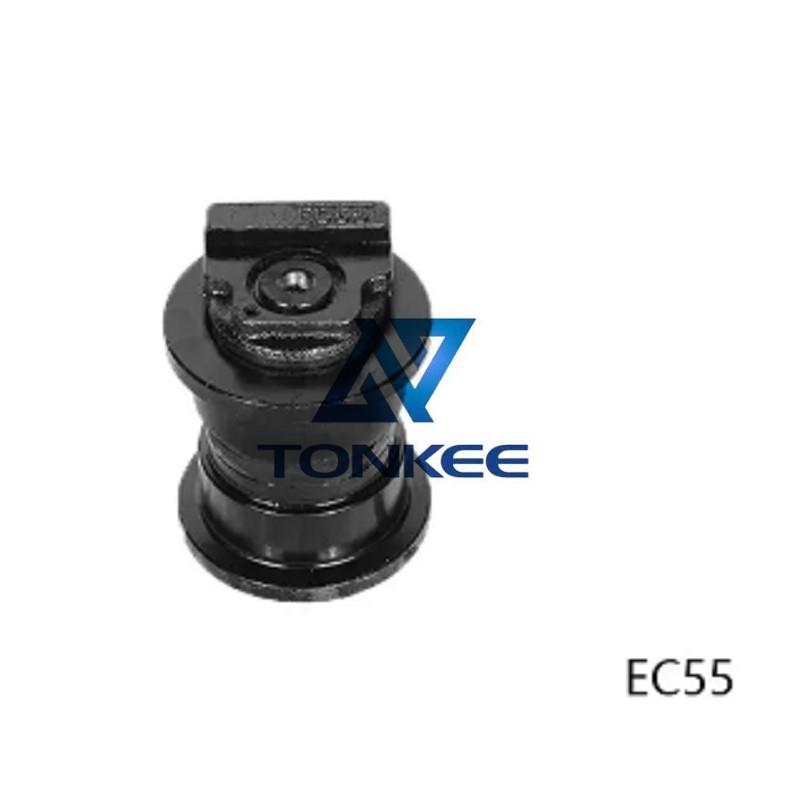 Black Color Excavator Bottom Roller Custom E55 Cat Track Roller